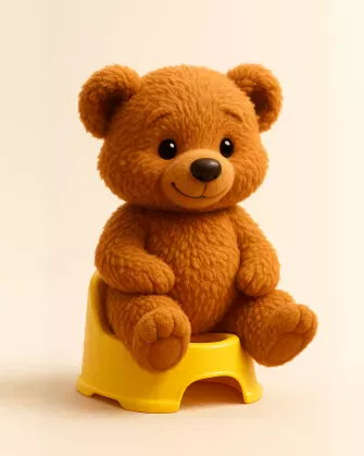 Teddy on Potty - from The Toilet Training Book and Clara and her Potty